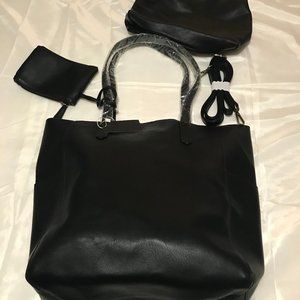 NWT black tote 3 in 1.